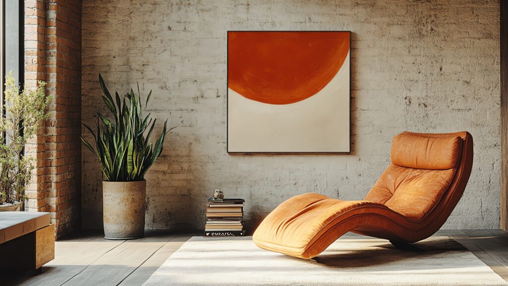 Schickes Wohnaccessoire, Boho Terrakotta Wandkunst, abstraktes geometrisches Design